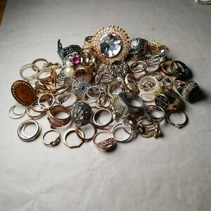 Huge Ring Bundle Lot For Craft And Wear